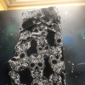 Skull Black Leggings